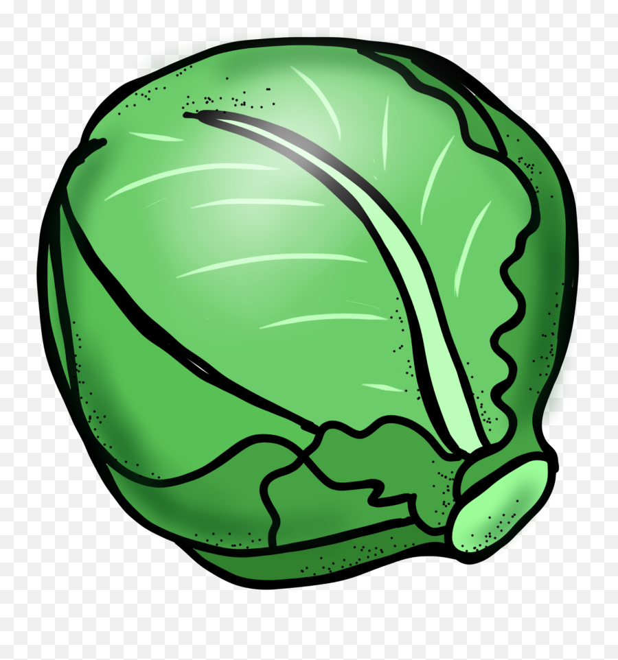 Cabbage Black And White Clipart Free Clip Art Images - Lettuce Clipart Emoji,Vegetables Clipart