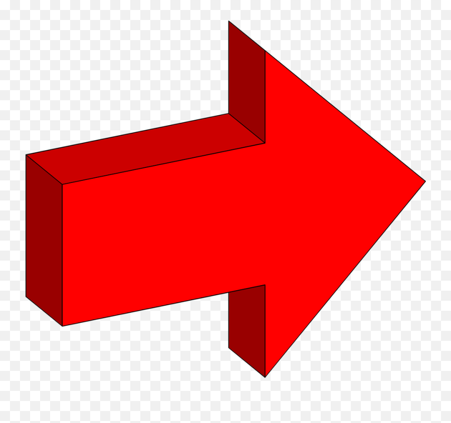 Arrow Red - Red Arrow Clip Art Emoji,3 D Clipart