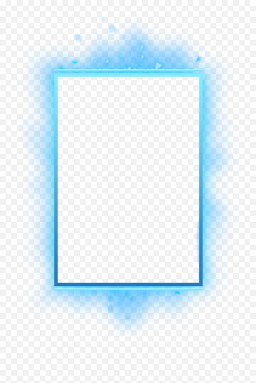Frame Blue Sticker - Png Blue Transparent Rectangle Glow Emoji,Blue Rectangle Png