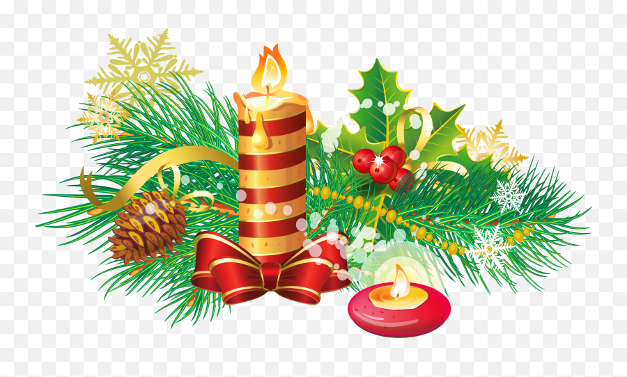 Free Beautiful Christmas Cliparts - Transparent Christmas Candle Png Emoji,Christmas Clipart