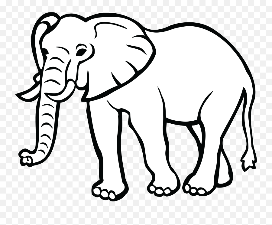 Elephant Silhouette Elephant Clipart - Elephant Animal Clipart Black And White Emoji,Elephant Clipart