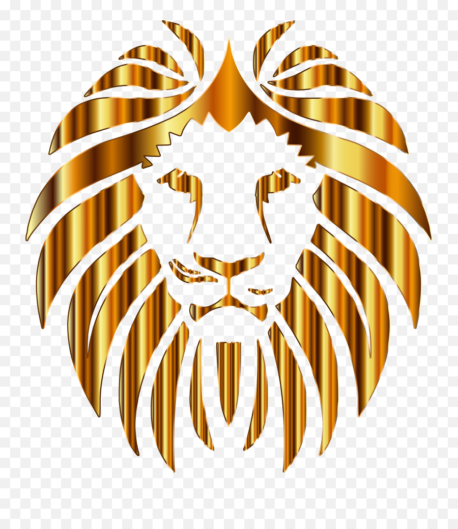Png Clipart - Royalty Free Svg Png Gold Lion Head With Clear Background Emoji,No School Clipart