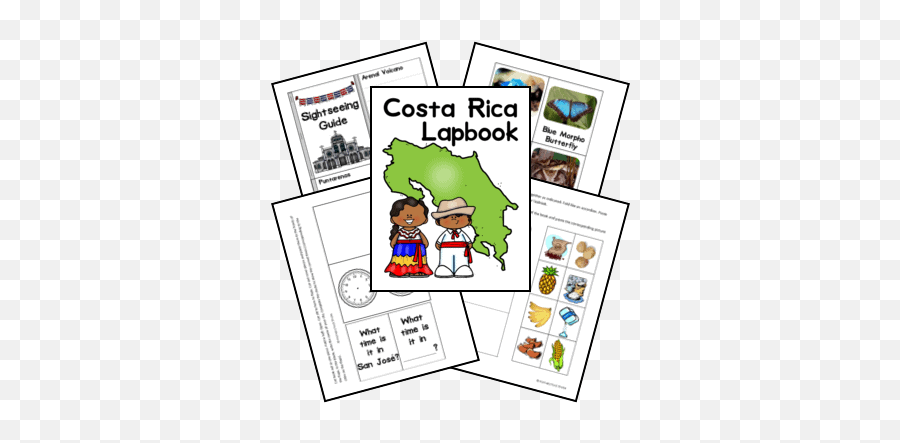 Costa Rica Lapbook U2013 Homeschool Share Emoji,Costa Rica Flag Png