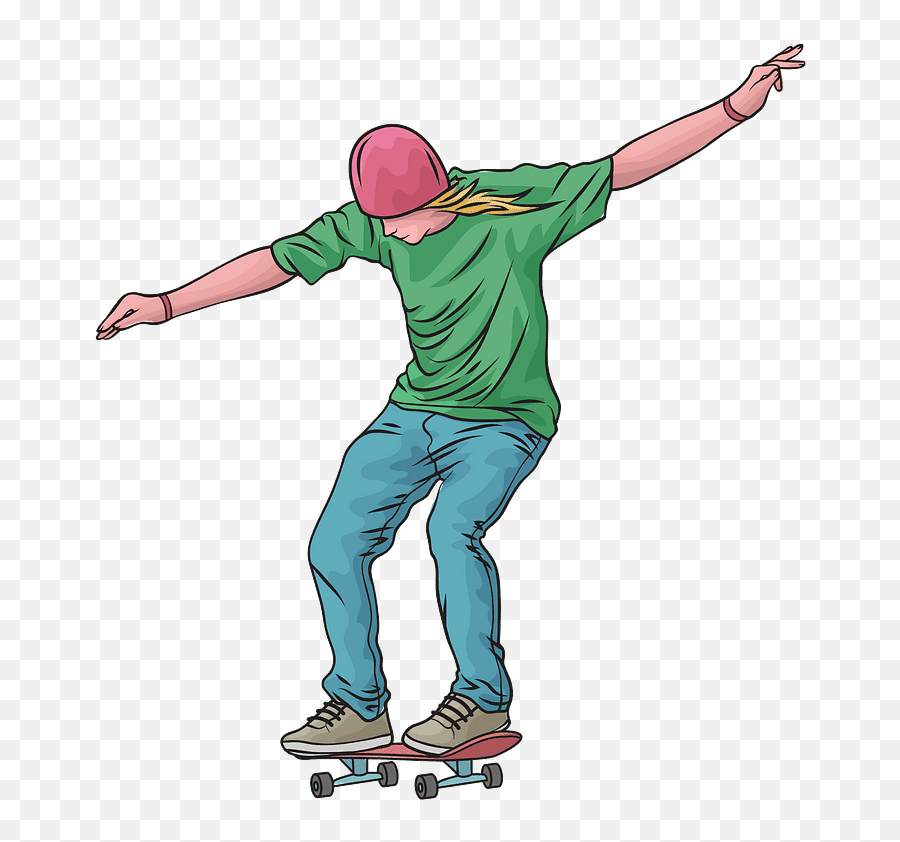 Free Skateboard Clipart Png - Clipart World Emoji,Skateboarder Png