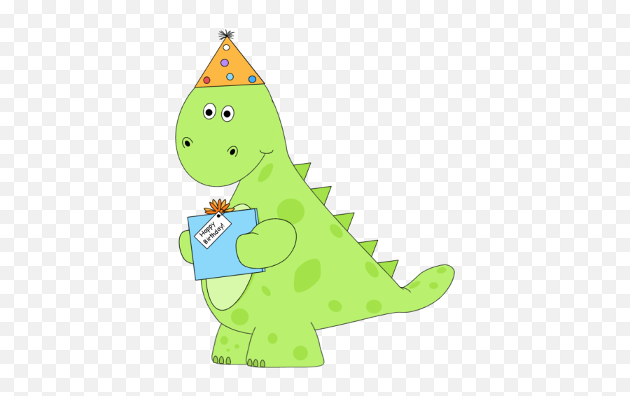 Download Hd Balloon Clipart Dinosaur - Dinosaur With Emoji,Happy Birthday Hat Png
