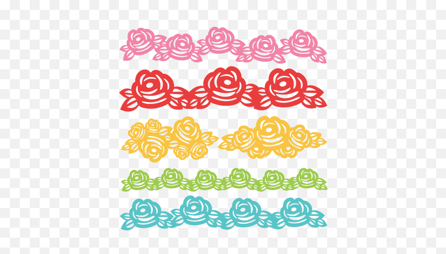 Rose Borders Svg Scrapbook Cut File Cute Clipart Files For Emoji,Rose Border Clipart