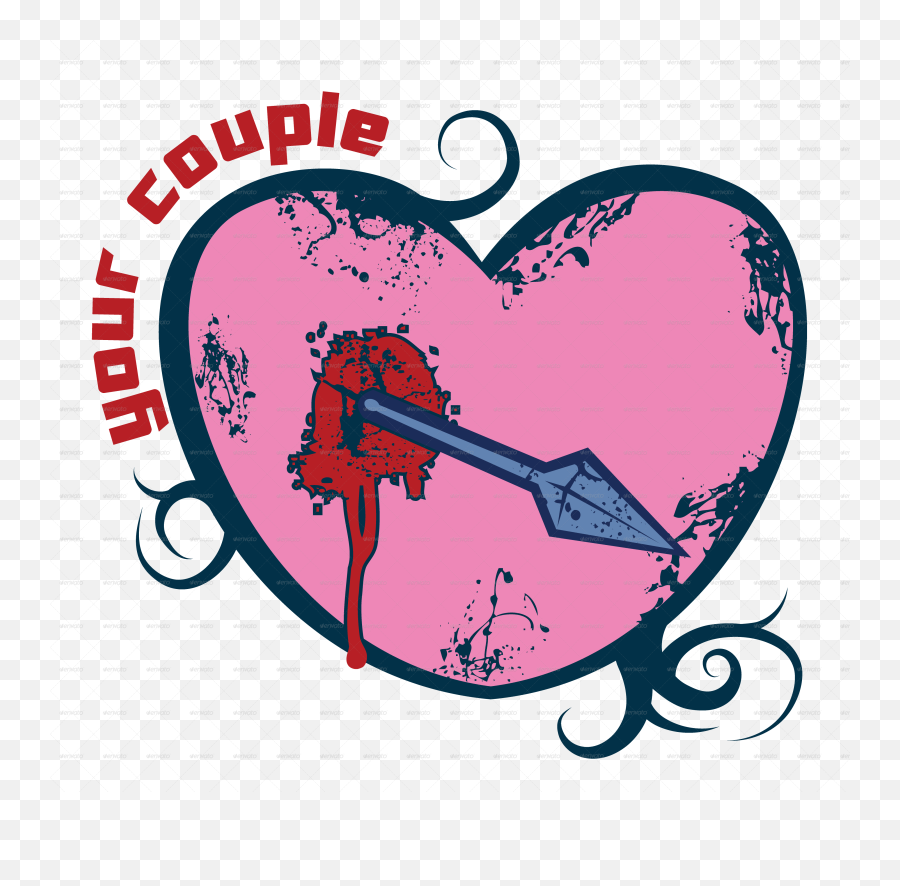 Couple Lover T Shirt Design By Djapart Graphicriver Emoji,T Shirt Design Png