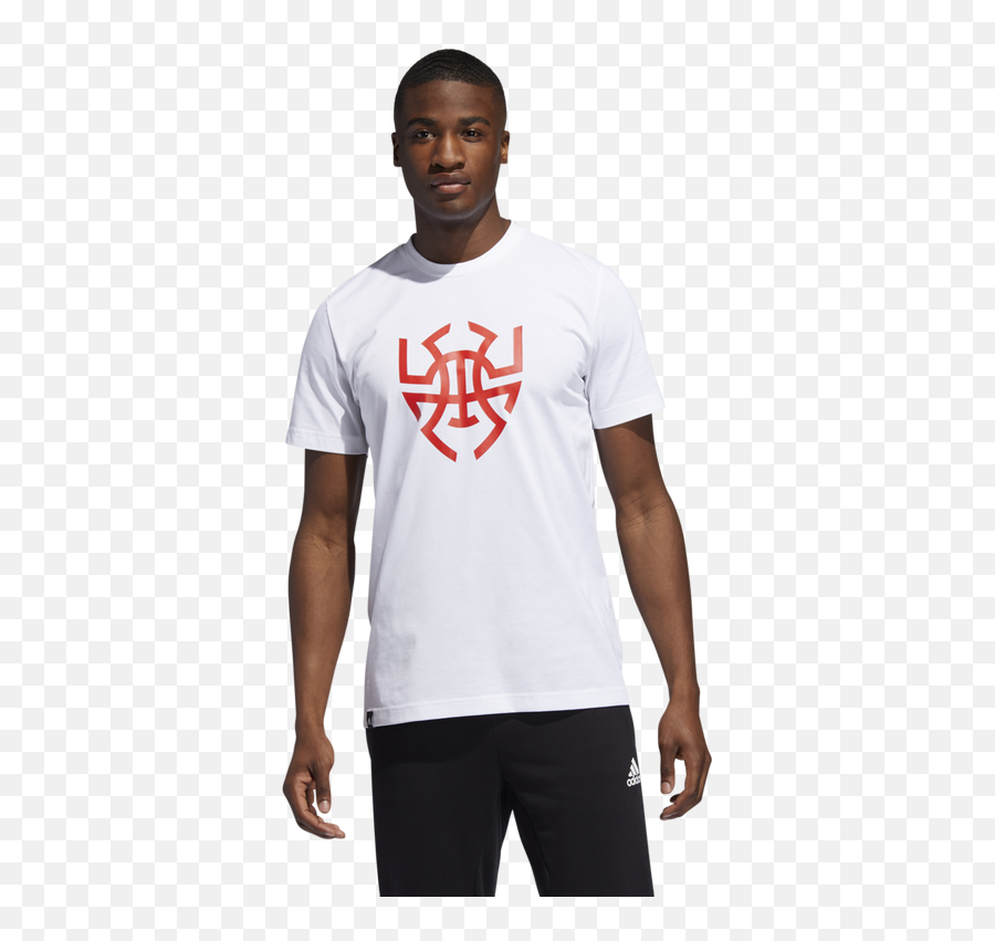 Spida Mitchell Logo Tee - Donovan Mitchell White Spida Adidas Mitchell Adidas Logo Emoji,Logo T Shirts
