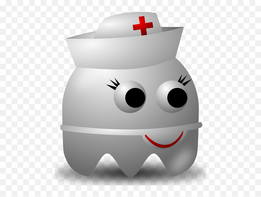 Pcman Game Baddie Nurse Clip Art At - Pac Man Nurse Emoji,Nurse Hat Clipart
