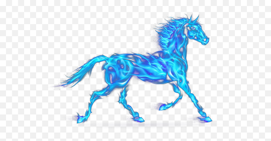 Cool Flame Fire - Blue Flame Horse Png Download 650512 Blue Horse Transparent Png Emoji,Blue Fire Png