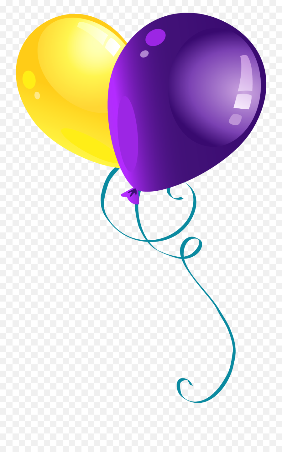 Transparent Png Image - Purple And Yellow Balloons Png Emoji,Globos Png