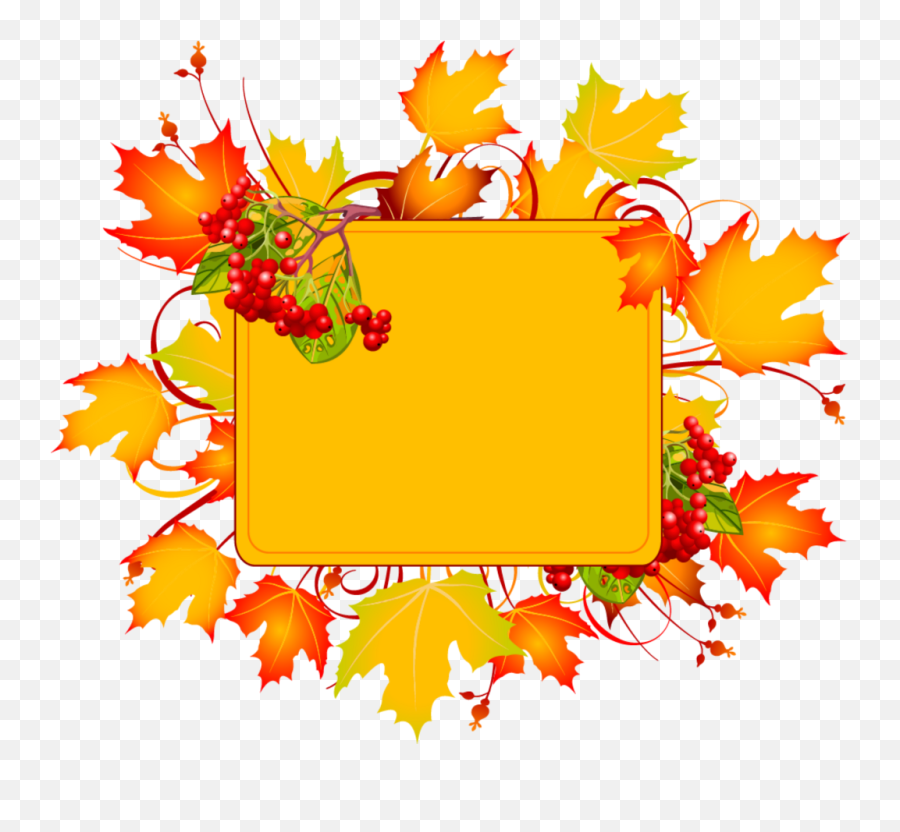 November Clipart Transparent Png Image - Autumn Frame Emoji,November Clipart