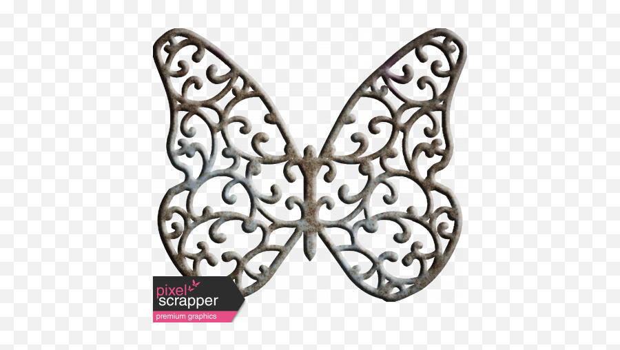 Metal Filigree Butterfly Graphic By Marisa Lerin Pixel - Butterfly Filigree Svg Files Emoji,Filigree Png