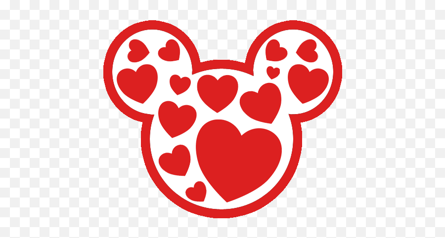 Hearts Mickey Mouse Icon Contemporary 1968 - Now Emoji,Mickey Mouse Ears Transparent