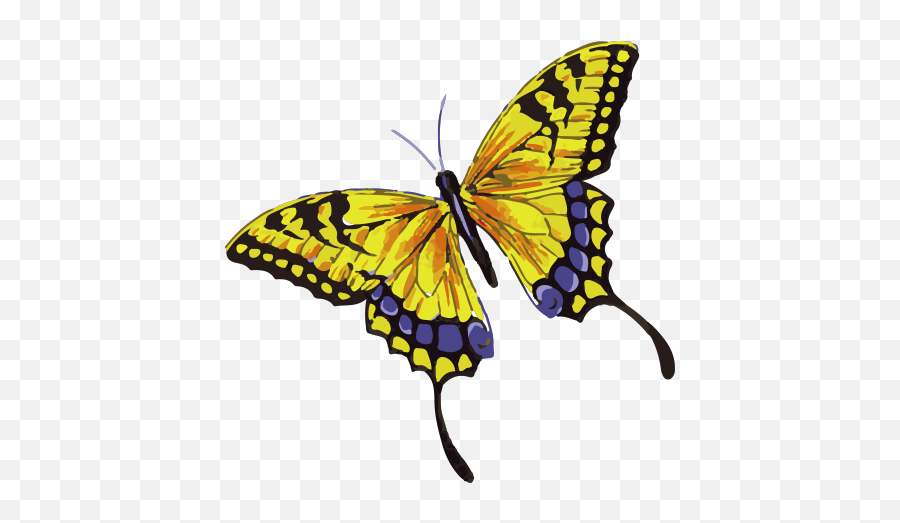 Beautiful Yellow Butterfly Tattoo With Emoji,Yellow Butterfly Png