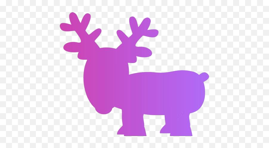 Transparent Colorful Cute Girl Moose - Animal Figure Emoji,Moose Clipart