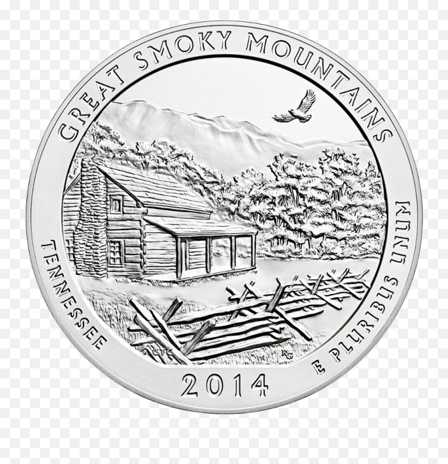 2014 Great Smoky Mountains America The Beautiful 5 Oz Silver Emoji,Smoky Mountains Clipart