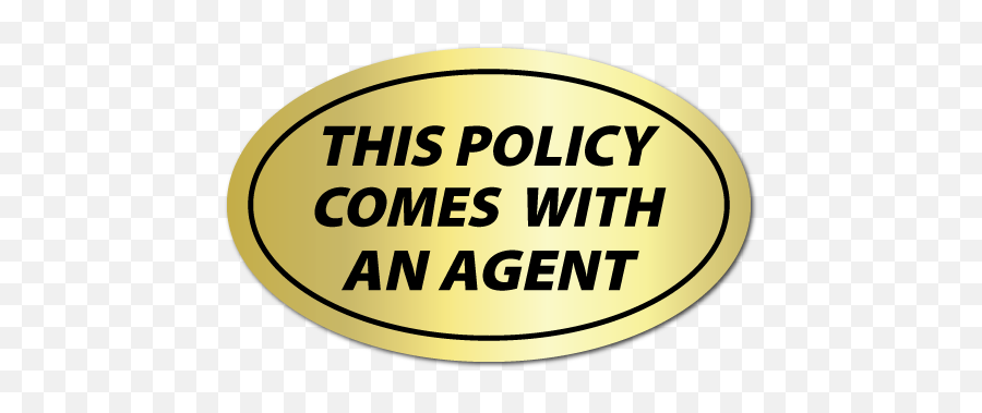 This Policy Comes With An Agent Gold Foil Stickers Emoji,Gold Sticker Png