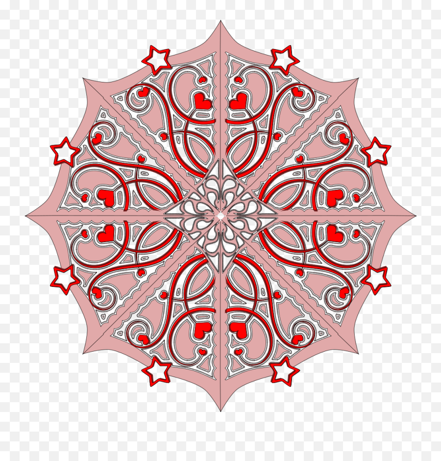 Onlinelabels Clip Art - Snowflake 2 Emoji,Red Snowflake Clipart