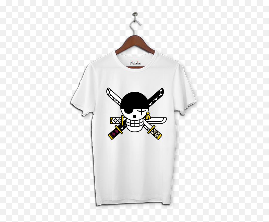 New T - Shirt One Piece Ronoa Zoro Logo Unisexe Naksha N1 Emoji,Zoro Logo