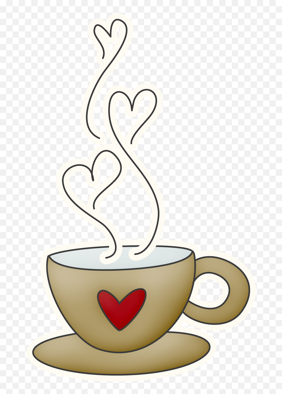 White Heart Png Files Clipart - Heart Coffee Cup Clip Art Emoji,Coffee Clipart