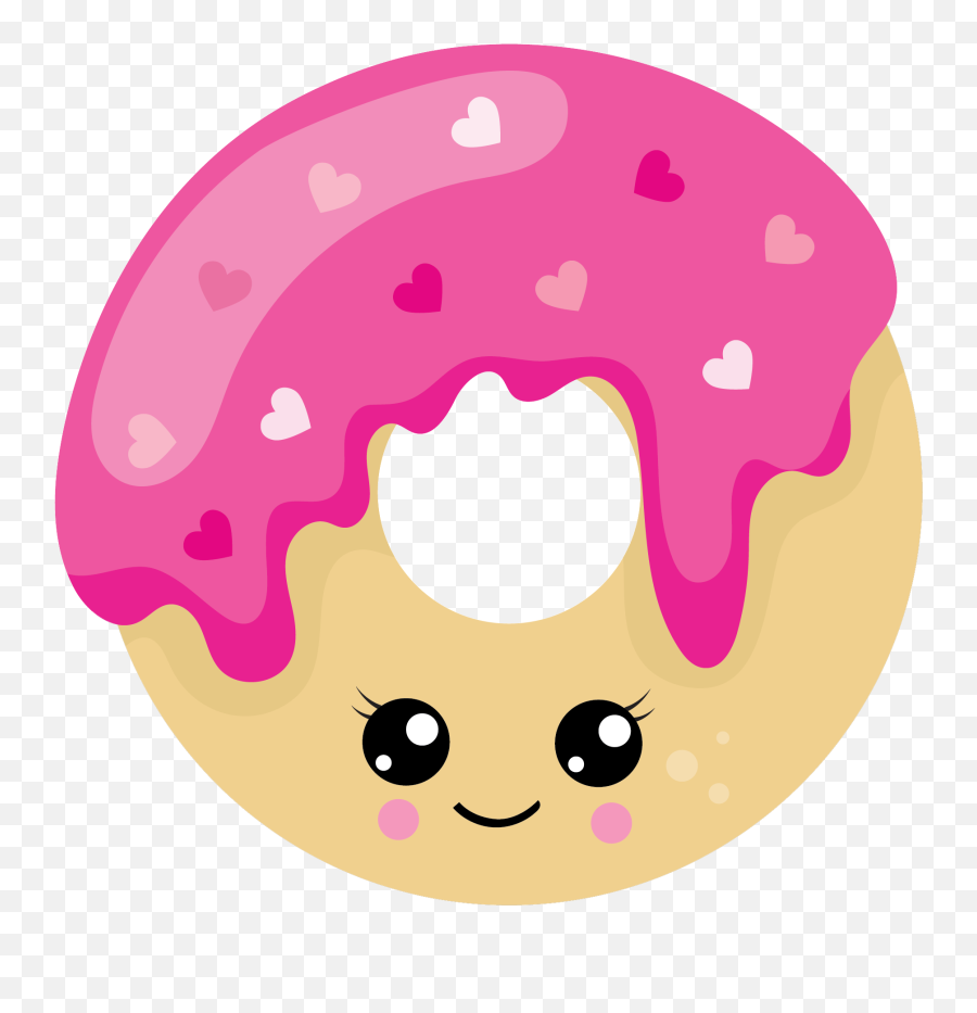 Donut Clipart Cartoon Donut Cartoon Transparent Free For - Kawaii Cartoon Donut Clipart Emoji,Cartoon Clipart