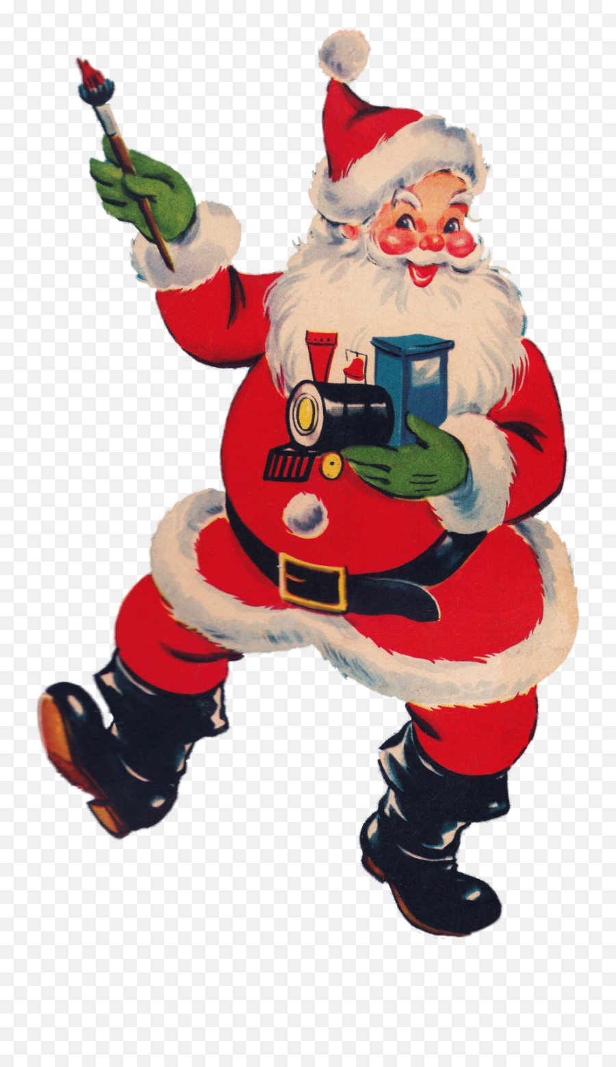 Santa Beard Png Transparent - Dancing Santa Hat Retro Transparent Background Vintage Christmas Clipart Emoji,Santa Hat Png Transparent