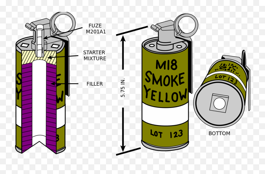 M18 Smoke Grenade - Wikipedia Smoke Grenade Cross Section Emoji,Purple Smoke Png