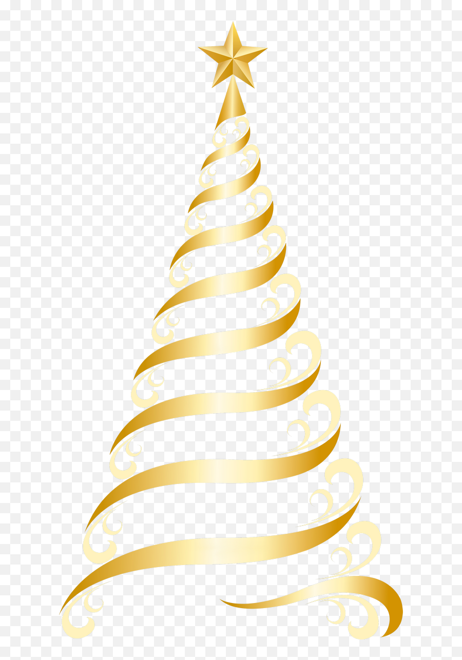 Cartoon Christmas Tree Gold Christmas - Arbol Navidad Dorado Png Emoji,Christmas Transparent Background
