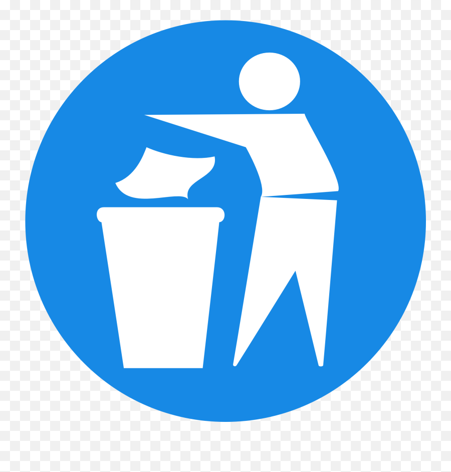 Clipart Of Man Recycling Blue Sign Free - Symbol Swachh Bharat Logo Emoji,Recycling Clipart