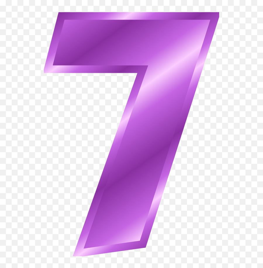 Number 7 - Purple Number 7 Clipart Emoji,7 Clipart
