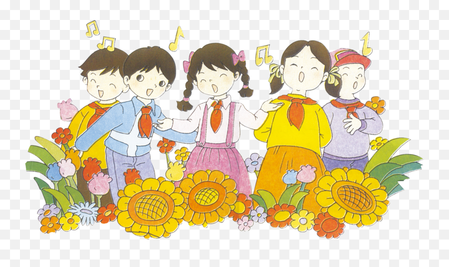 Floral Design Singing - Singing Children Png Download 2953 Emoji,Children Singing Clipart