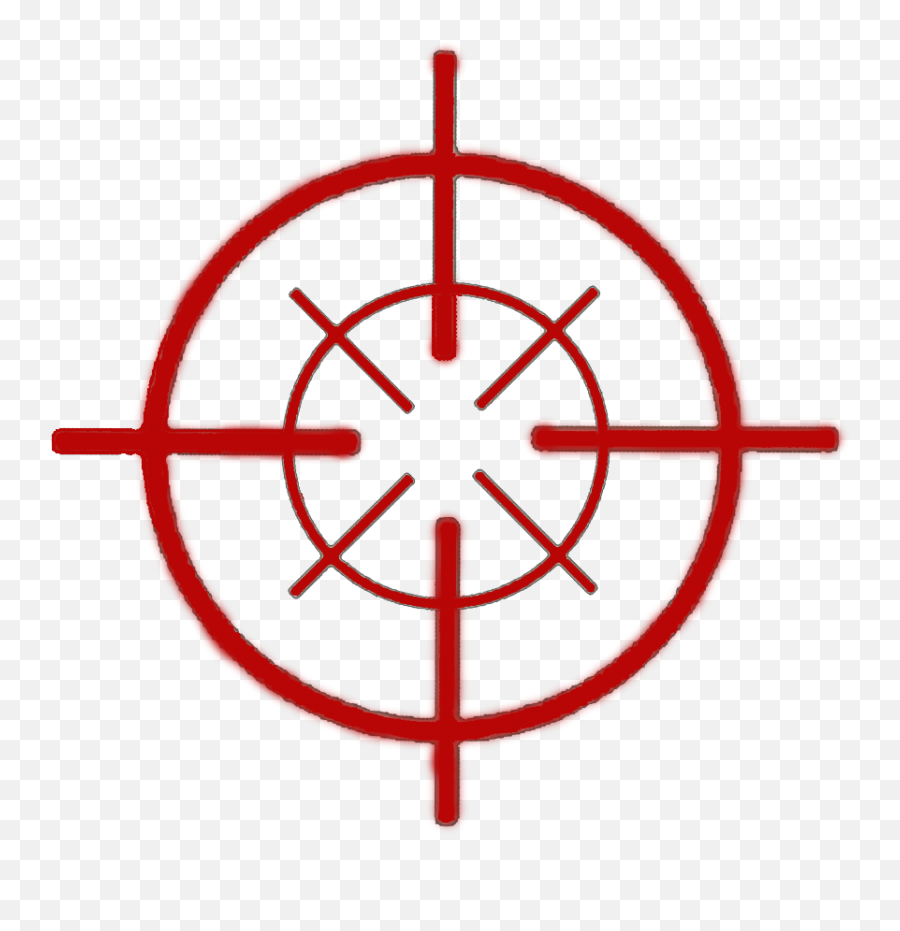 Red Crosshair Png - Crosshair Png Clipart Full Size Emoji,Crosshairs Clipart