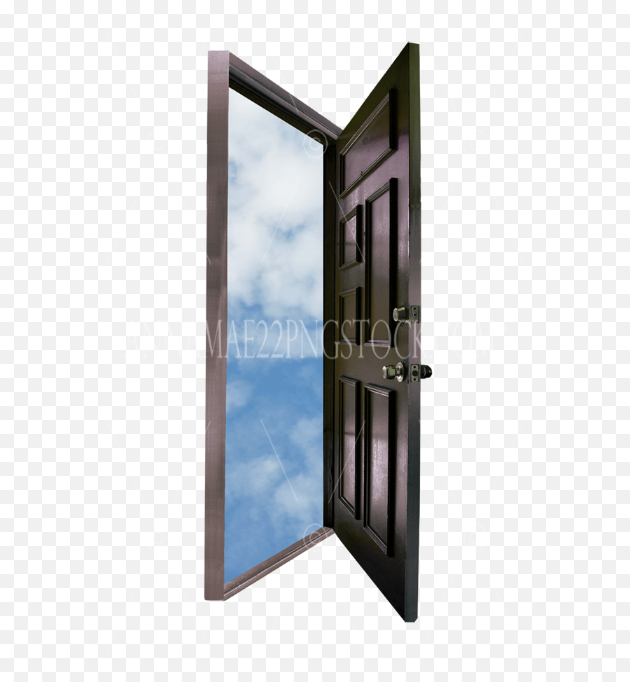 Open Brown Door With Sky Png Stock Photo Large Emoji,Skye Png