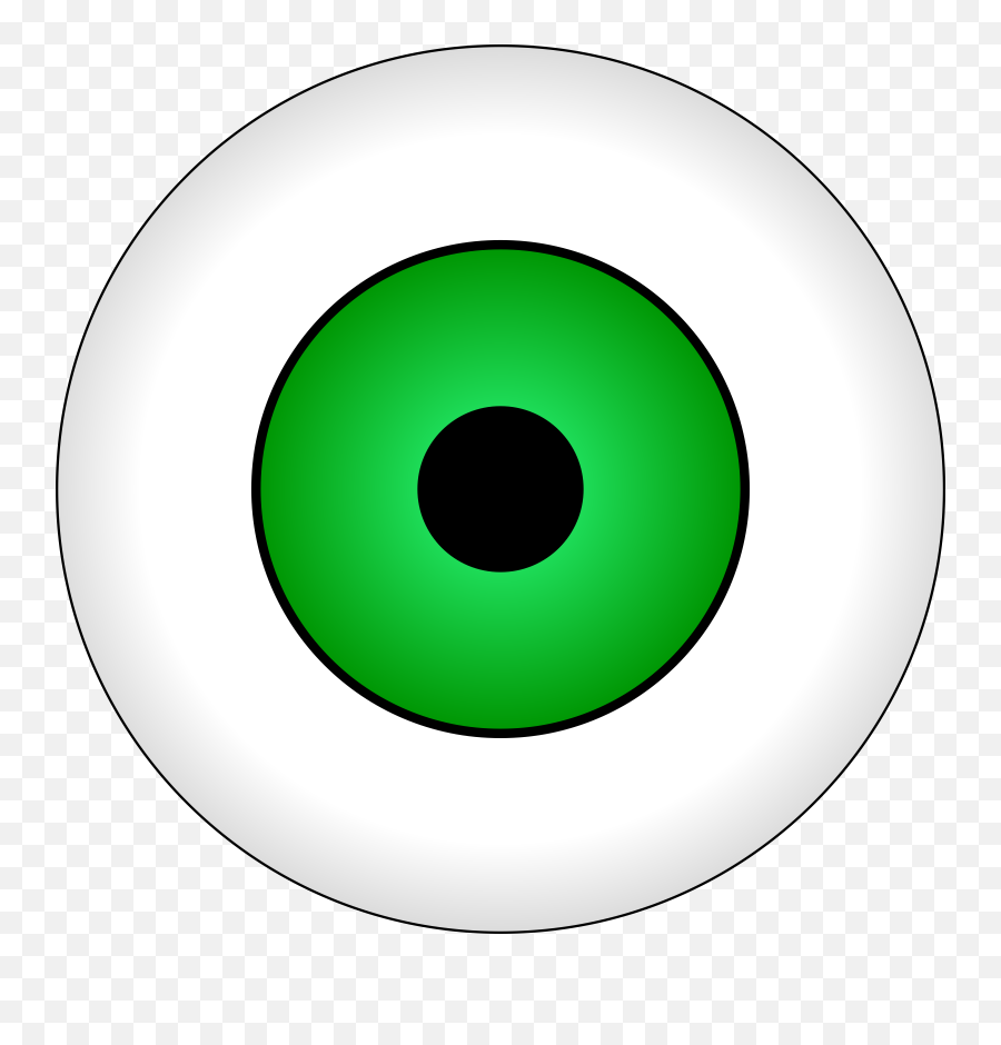 Green Wide Opened Eye Clipart Free Image - Dot Emoji,Eyes Clipart