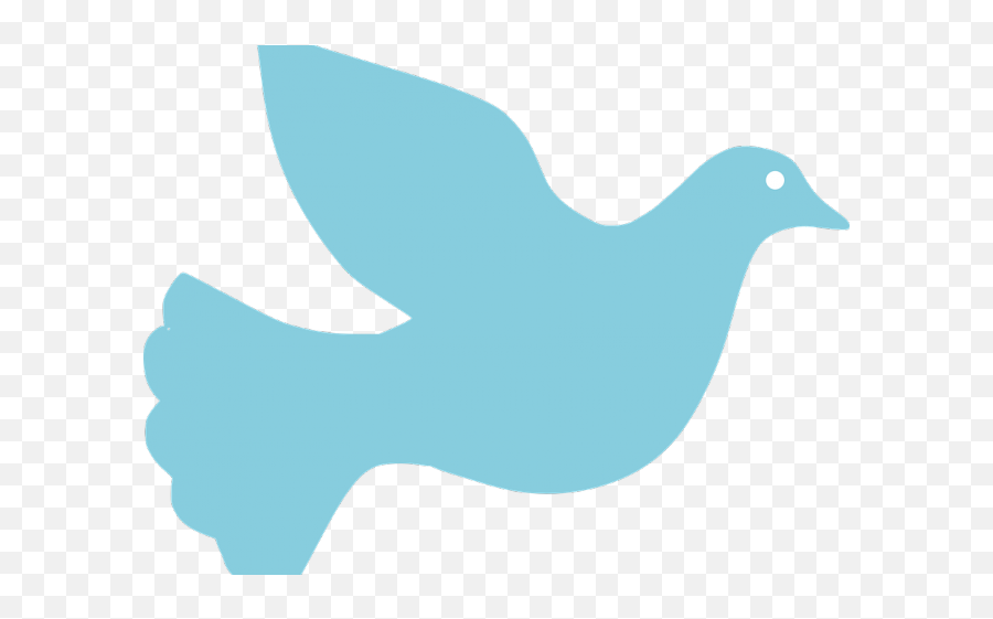 Peace Dove Clipart Blue Dove - Dove Silhouette Transparent Baptism Dove Clipart Png Emoji,Peace Clipart