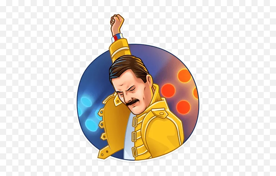 Freddie Mercuryu201d Stickers Set For Telegram - Freddie Mercury Telegram Sticker Emoji,Freddie Mercury Clipart