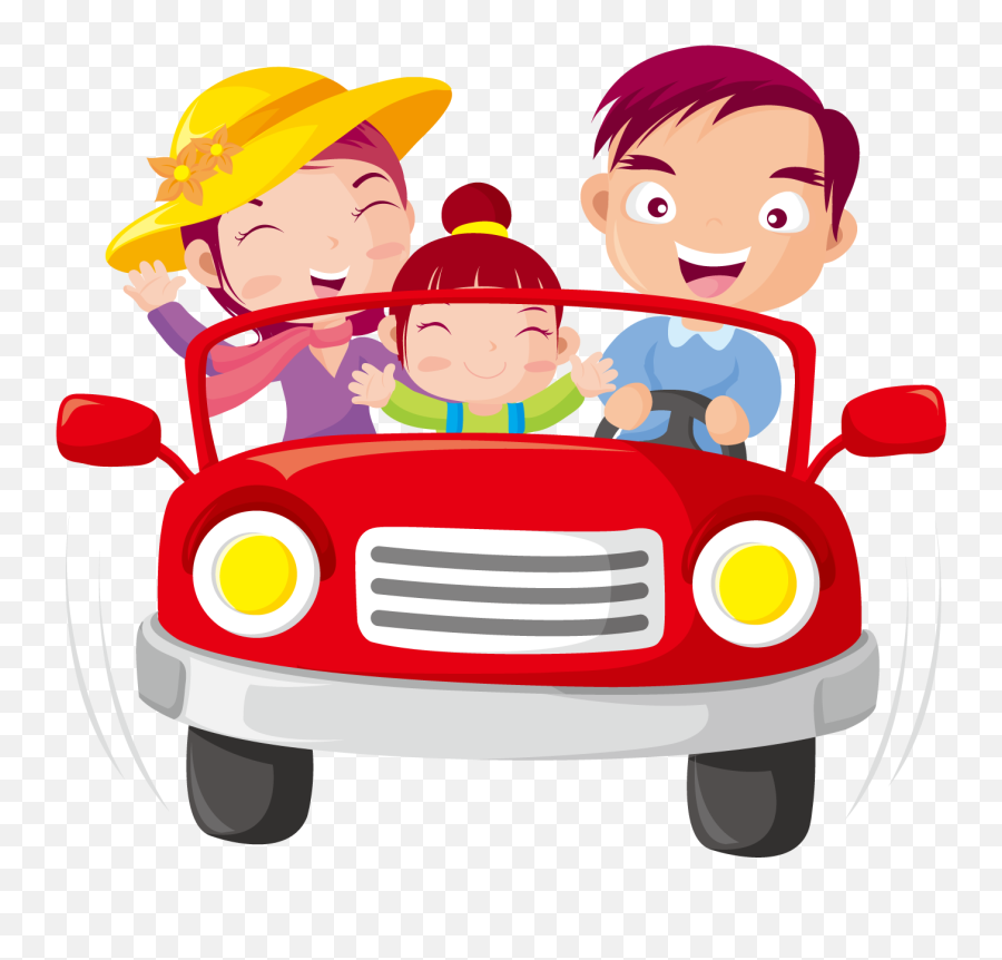 Library Of Jpg Black And White Download Car Driving On Road - Family In Car Clipart Png Emoji,Driving Clipart