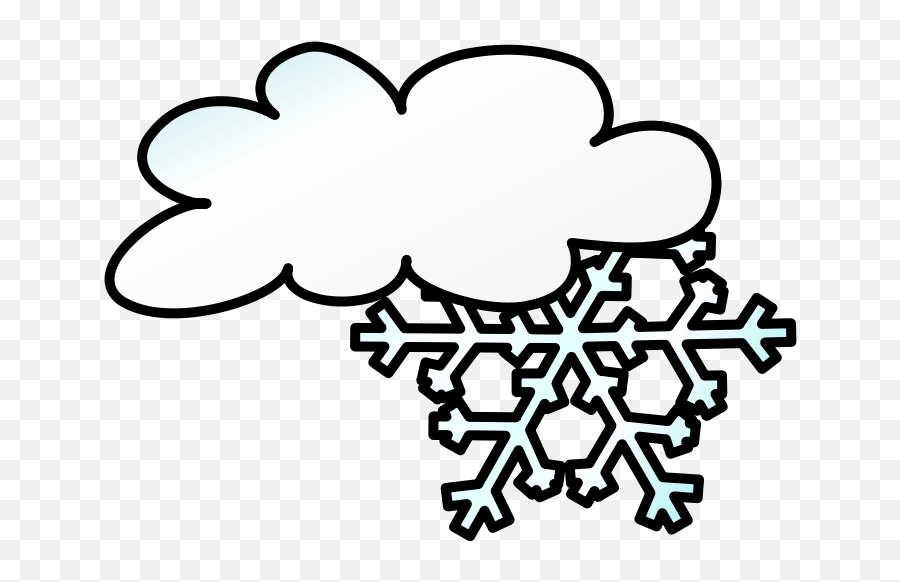 Weather Clipart Black And White - Snow Clipart Emoji,Weather Clipart