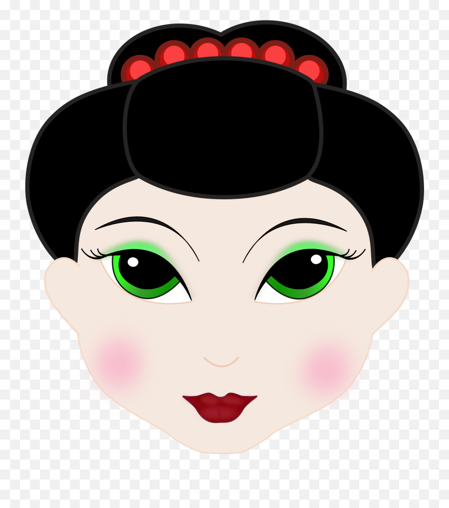 Girl Face Cartoon Head Anime Png Picpng - Chinese Woman Cartoon Face Emoji,Anime Face Png