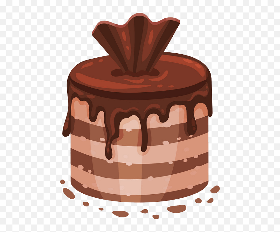 Round Chocolate Cake Clipart Transparent - Clipart World Round Chocolate Cake Drawing Emoji,Cake Transparent