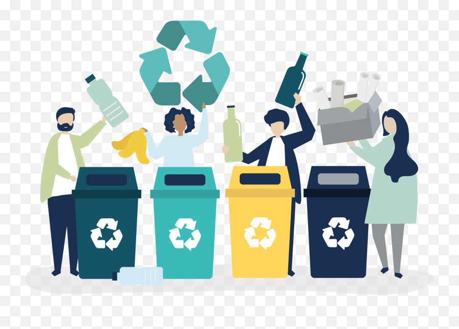 Sorting Garbage For Recycling Clipart - Sustainable Lifestyles Emoji,Recycling Clipart