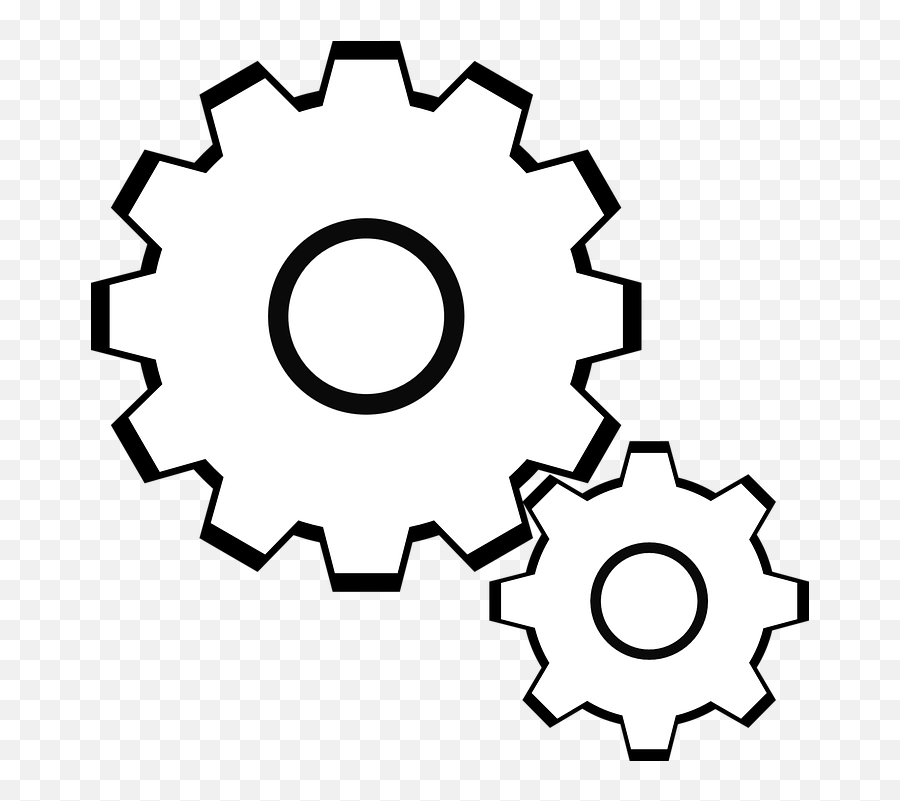 Machinery Gear Transparent Image - White Gear Clipart Png Emoji,Gears Transparent Background