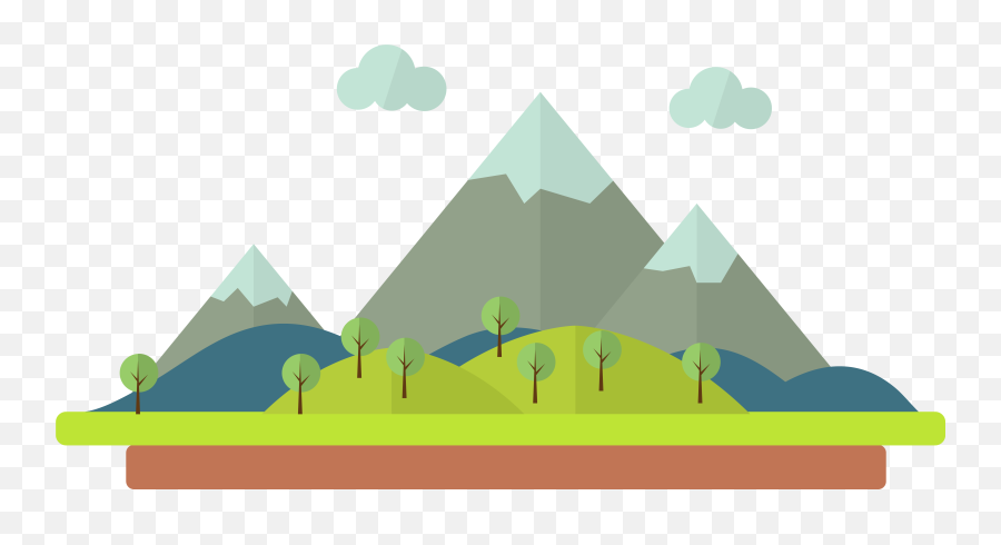 Transparent Cartoon Mountain Clipart - Natural Landscape Emoji,Mountain Clipart