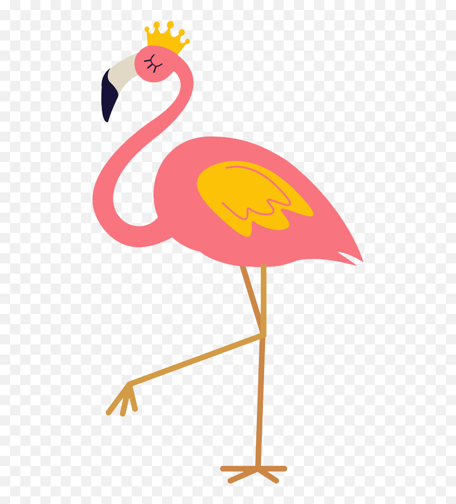 Flamingo With Crown Clipart Transparent - Clipart World Emoji,Tiara Transparent