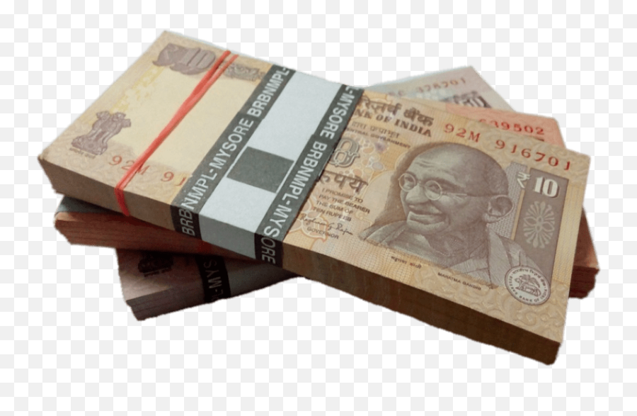 Stacks Of Rupee Notes Transparent Png - Stickpng Emoji,Money Stack Transparent