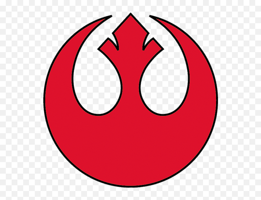 Rebel Alliance Logo Red With Black Outline Transparent Png Emoji,Star Wars Red Logo