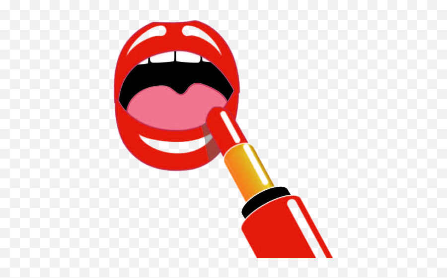 Makeup Clipart Lip Gloss - Cartoon Lips And Lipstick Lip Gloss Cartoon Emoji,Lipstick Clipart