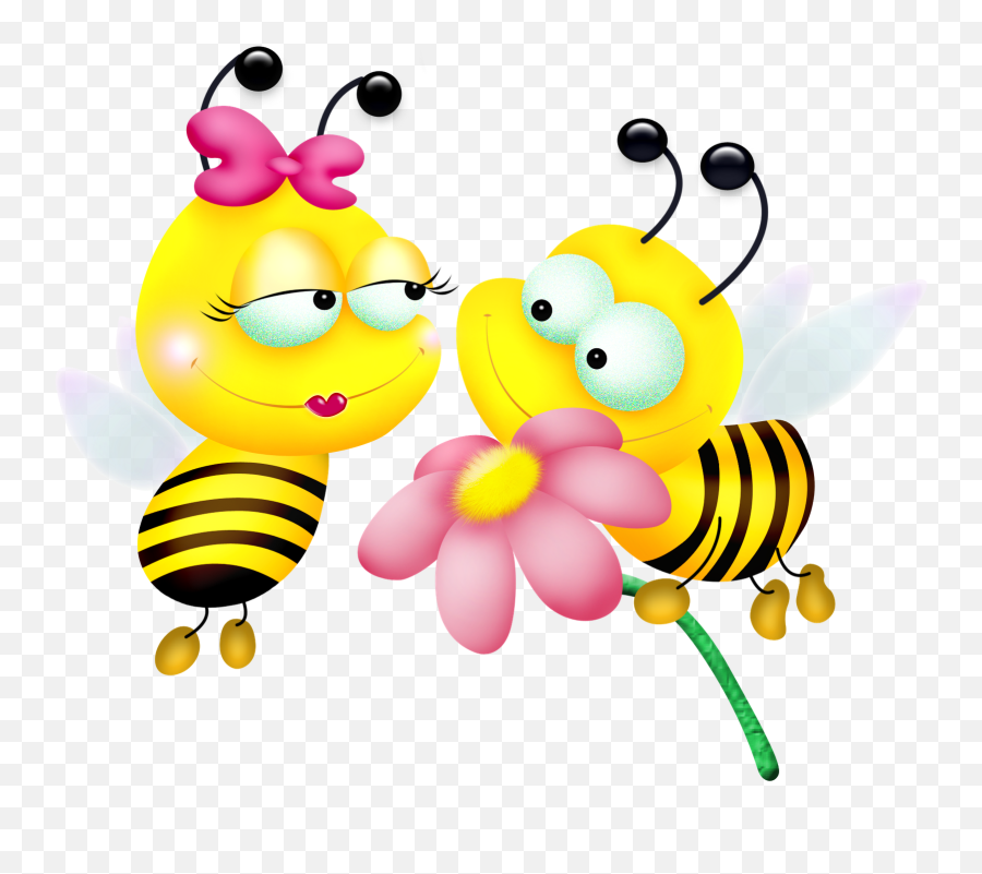Clipart Of The Cute Bees Free Image - Animated Honey Bee Emoji,Bees Clipart