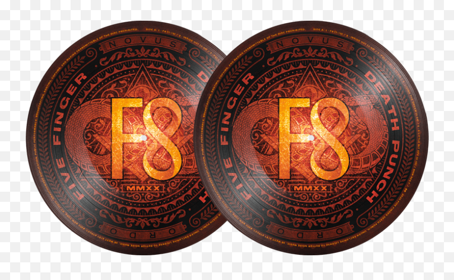 F8 Double Picture Disc Vinyl - Five Finger Death Punch F8 Picture Disk Emoji,Five Finger Death Punch Logo